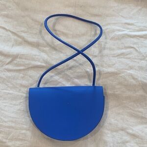 Mini Blue Half-Moon Purse